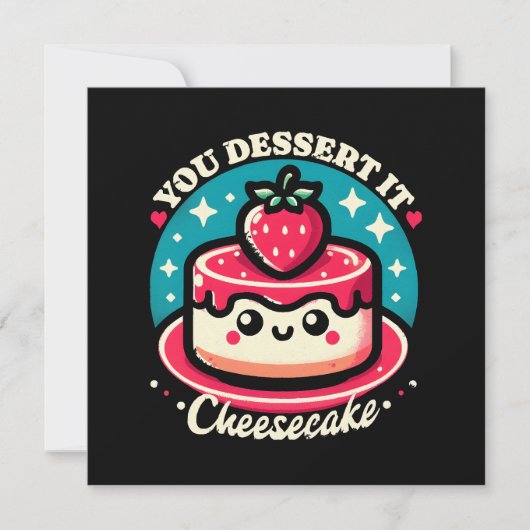 Ihr Dessert - Cheesecake Kawaii Einladung (Vorderseite)