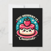 Ihr Dessert - Cheesecake Kawaii Feiertagskarte (Vorderseite)