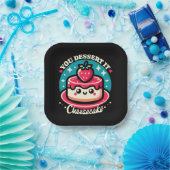 Ihr Dessert - Cheesecake Kawaii Pappteller (Party)