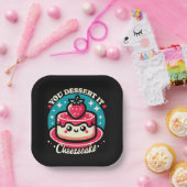 Ihr Dessert - Cheesecake Kawaii Pappteller (Party)