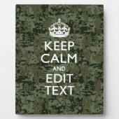 Ihr digitaler Text Camouflage Woodland Behalte Ruh Fotoplatte (Vorderseite)