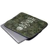 Ihr digitaler Text Camouflage Woodland Behalte Ruh Laptopschutzhülle (Vorne Knopf)