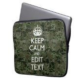 Ihr digitaler Text Camouflage Woodland Behalte Ruh Laptopschutzhülle (Vorderseite Links)