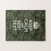 Ihr digitaler Text Camouflage Woodland Behalte Ruh Puzzle (Horizontal)