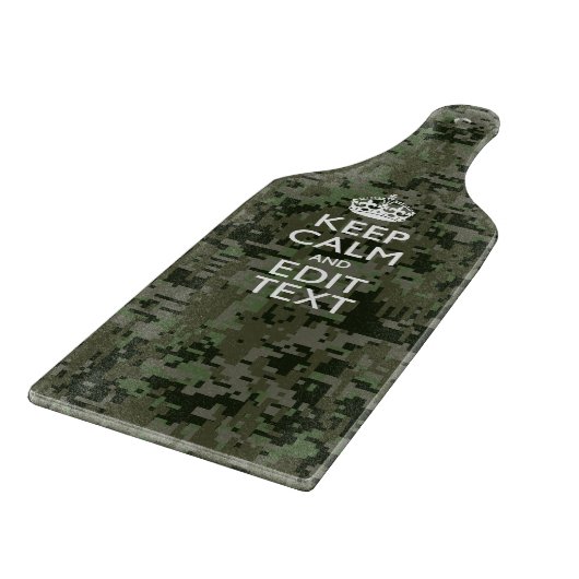 Ihr digitaler Text Camouflage Woodland Behalte Ruh Schneidebrett (Ecke)