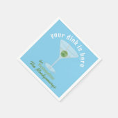 Ihr Dink ist hier Custom Pickle Martini - Blau Serviette (Ecke)