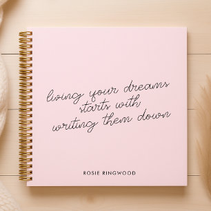 Ihr Dreams Blush Pink Journal Notebook Notizblock