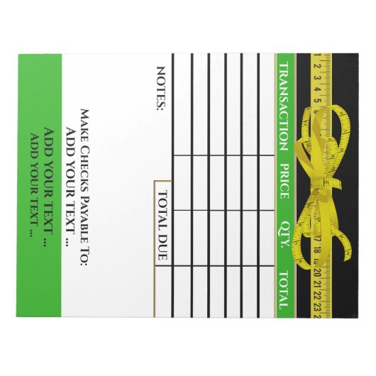 Ihr E-Mail-Editor Notizblock (Vorderseite)