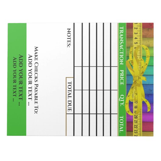 Ihr E-Mail-Editor Notizblock (Vorderseite)