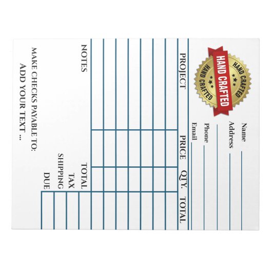 Ihr E-Mail-Editor Notizblock (Vorderseite)