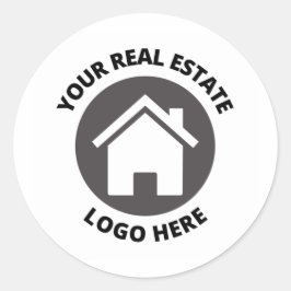 Ihr echtes Anwesen-Logo hier Runder Aufkleber