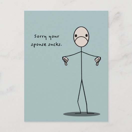 Ihr Ehegatte Sind zum Kotzen Postkarte (Vorderseite)