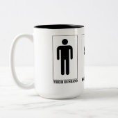 Ihr Ehemann… Ihr Ehemann… mein Ehemannkaffee c Zweifarbige Tasse (Links)