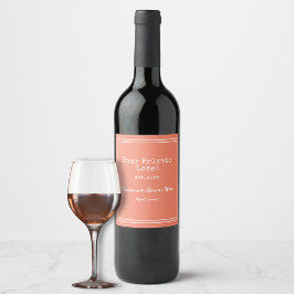 Ihr eigener Apricot Wein Weinetikett