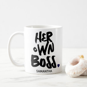 Ihr eigener Chef Geschäftsinhaber Unternehmer Kaffeetasse