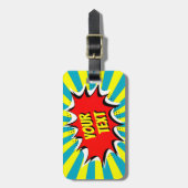 Ihr eigener Comic Gepäckträger-Tag Gepäckanhänger (Vorderseite vertikal)