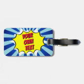 Ihr eigener Comic Gepäckträger-Tag Gepäckanhänger (Rückseite horizontal)