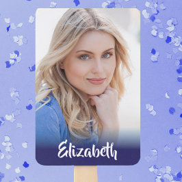 Ihr eigener Foto Monogram-Abschluss Fächer