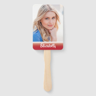 Ihr eigener Foto Monogram Abschluss Handlüfter Fächer