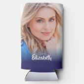 Ihr eigener Foto Monogram-Abschluss Selters Dosenkühler (Rückseite)