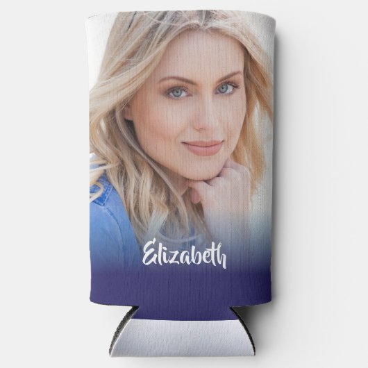 Ihr eigener Foto Monogram-Abschluss Selters Dosenkühler (Vorderseite)