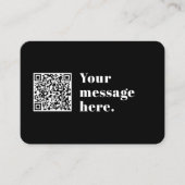 Ihr eigener hochgeladener QR-Code und bearbeitbare Begleitkarte (Vorderseite)