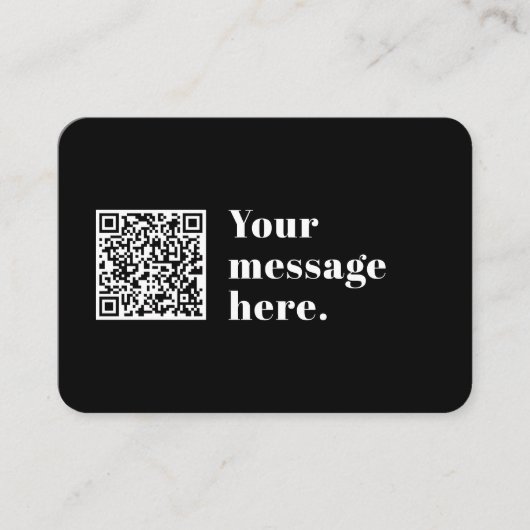 Ihr eigener hochgeladener QR-Code und bearbeitbare Begleitkarte (Vorderseite)