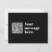 Ihr eigener hochgeladener QR-Code und bearbeitbare Dankeskarte (Vorderseite)