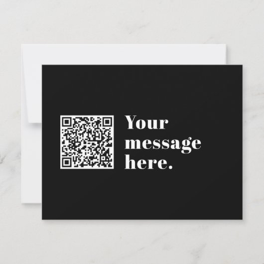 Ihr eigener hochgeladener QR-Code und bearbeitbare Dankeskarte (Vorderseite)