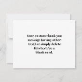 Ihr eigener hochgeladener QR-Code und bearbeitbare Dankeskarte (Rückseite)