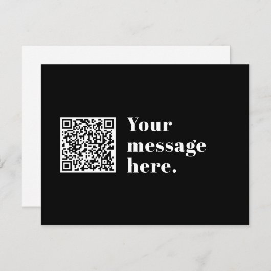 Ihr eigener hochgeladener QR-Code und bearbeitbare Dankeskarte (Vorne/Hinten)