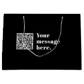 Ihr eigener hochgeladener QR-Code und bearbeitbare Große Geschenktüte (Vorderseite)
