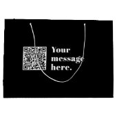 Ihr eigener hochgeladener QR-Code und bearbeitbare Große Geschenktüte (Rückseite)