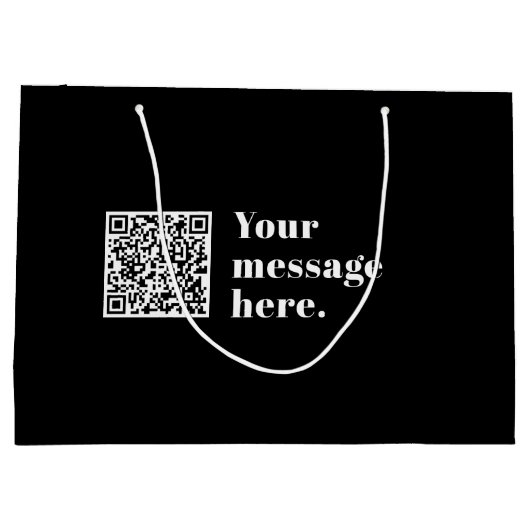 Ihr eigener hochgeladener QR-Code und bearbeitbare Große Geschenktüte (Rückseite)
