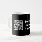 Ihr eigener hochgeladener QR-Code und bearbeitbare Kaffeetasse (Vorderseite Links)
