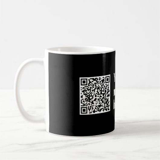 Ihr eigener hochgeladener QR-Code und bearbeitbare Kaffeetasse (Links)