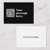 Ihr eigener hochgeladener QR-Code und bearbeitbare Mitteilungskarte (Vorne/Hinten)