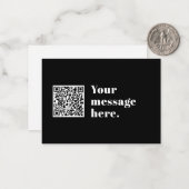 Ihr eigener hochgeladener QR-Code und bearbeitbare Mitteilungskarte (Vorderseite/Rückseite Beispiel)