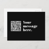 Ihr eigener hochgeladener QR-Code und bearbeitbare Postkarte (Vorne/Hinten)