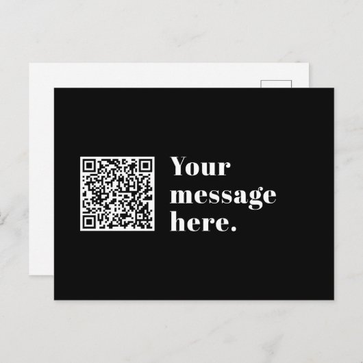 Ihr eigener hochgeladener QR-Code und bearbeitbare Postkarte (Vorne/Hinten)