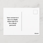 Ihr eigener hochgeladener QR-Code und bearbeitbare Postkarte (Rückseite)