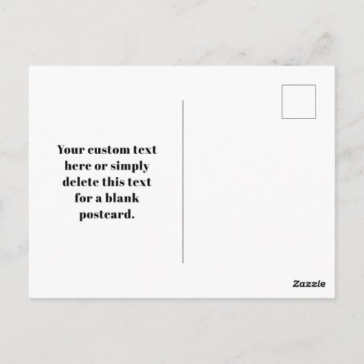 Ihr eigener hochgeladener QR-Code und bearbeitbare Postkarte (Rückseite)