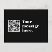 Ihr eigener hochgeladener QR-Code und bearbeitbare Postkarte (Vorderseite)