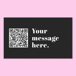 Ihr eigener hochgeladener QR-Code und bearbeitbare Rechteckiger Aufkleber