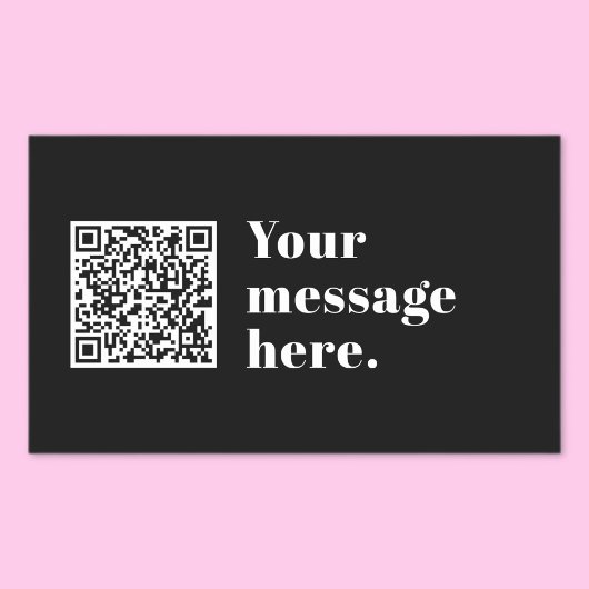 Ihr eigener hochgeladener QR-Code und bearbeitbare Rechteckiger Aufkleber