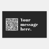 Ihr eigener hochgeladener QR-Code und bearbeitbare Rechteckiger Aufkleber (Vorderseite)