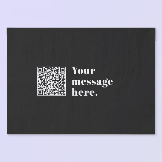 Ihr eigener hochgeladener QR-Code und bearbeitbare Seidenpapier