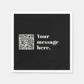 Ihr eigener hochgeladener QR-Code und bearbeitbare Serviette (Vorderseite)