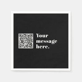 Ihr eigener hochgeladener QR-Code und bearbeitbare Serviette