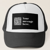 Ihr eigener hochgeladener QR-Code und bearbeitbare Truckerkappe (Vorderseite)
